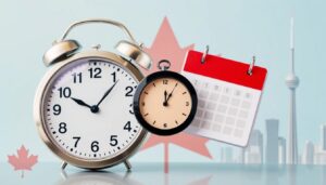 canada visitor visa to work permit processing time